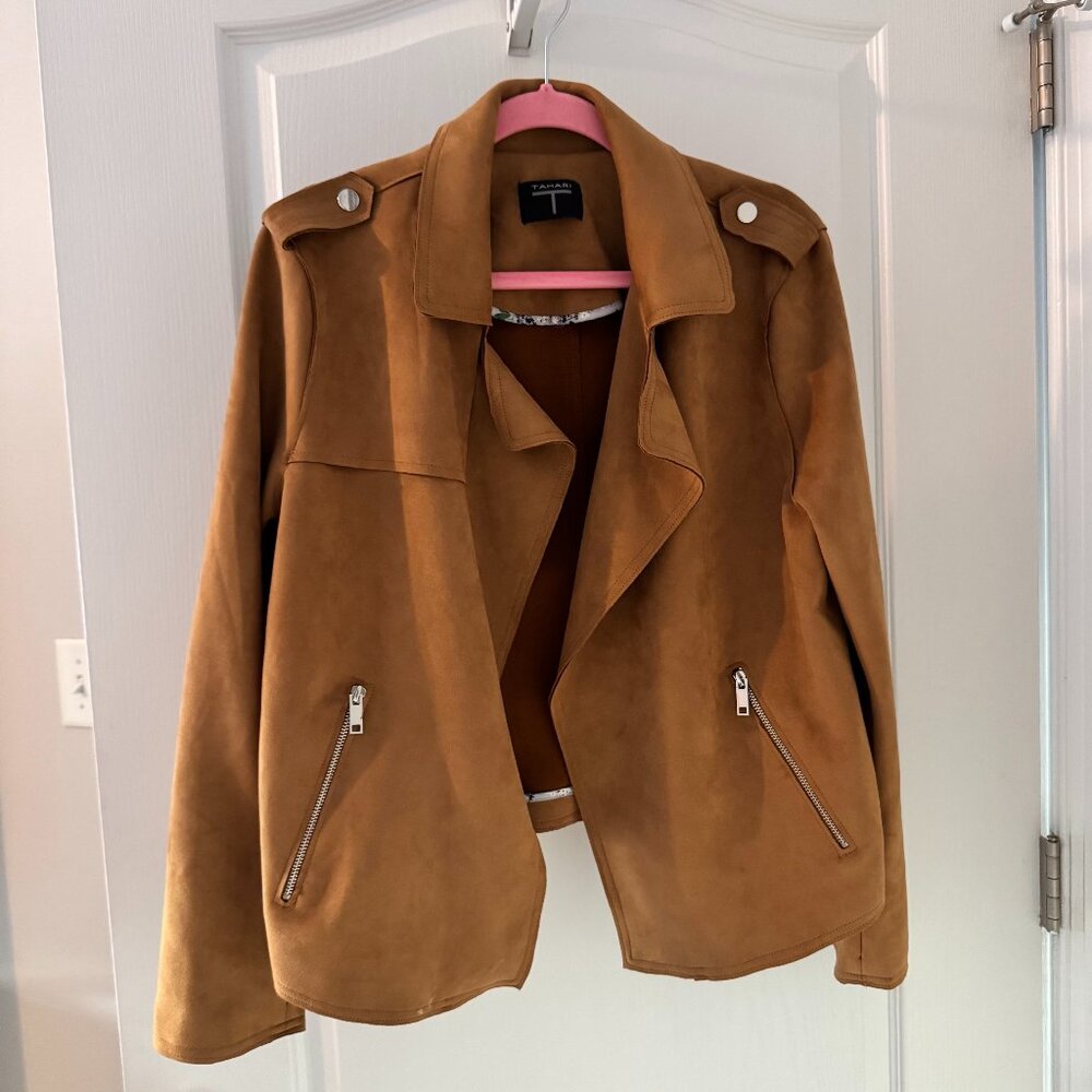 Brown Suede Moto Jacket